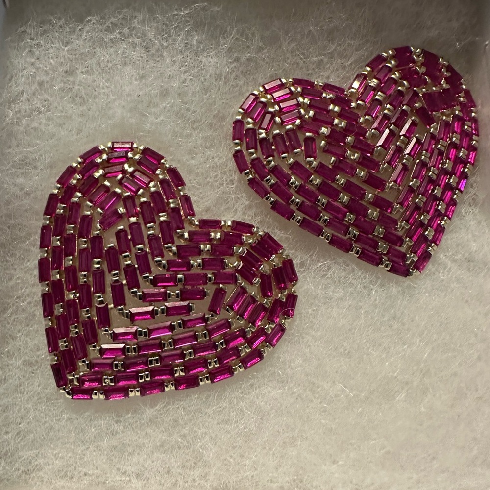 Pink Heart Earrings